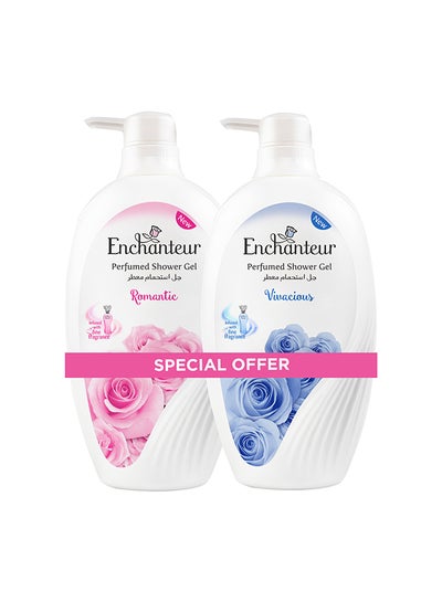 Buy Romantic Vivacious Shower Gel 550ml Pack of 2 in UAE