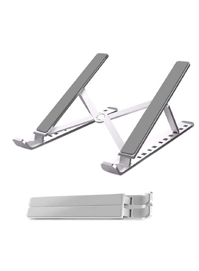 Buy Portable Lightweight Ventilated Laptop Holder Stand Silver in UAE