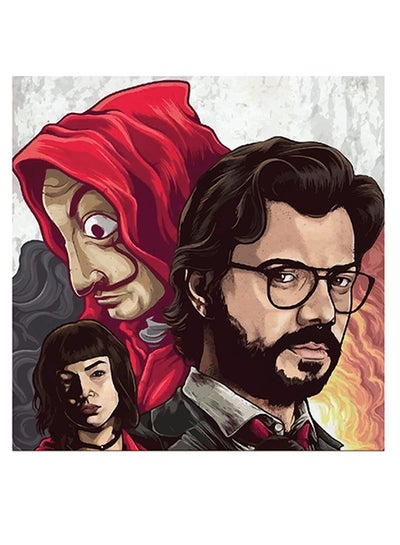 Buy Money Heist The Professor Printed Wall Art Multicolour 30x30cm in Saudi Arabia