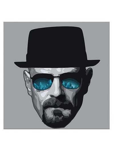 Buy Breaking Bad Series Printed Wall Art Grey/Black/Blue 30x30cm in Saudi Arabia