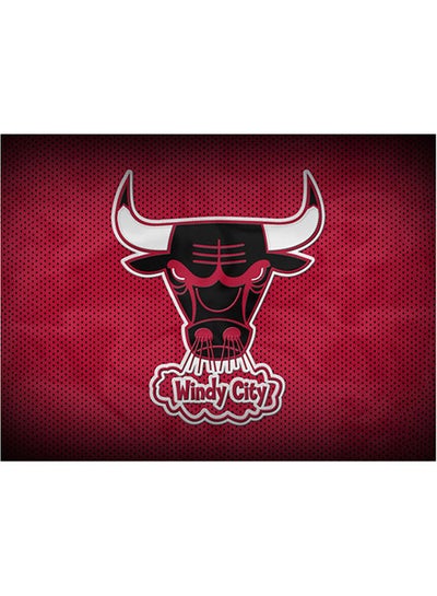 Buy Chicago Bulls Themed Wall Sticker Red/Black/White 140x105cm in Egypt