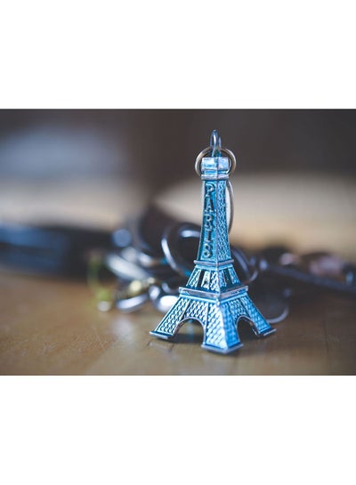 Buy Eiffel Tower Themed Wall Sticker Blue/Black/Green 140x105cm in Egypt