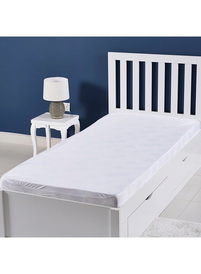 Buy Atlanta Waterproof Single Mattress Protector Polyester White in UAE