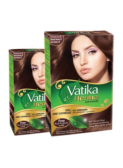 Buy Henna Haircolor, Natural Brown, 10g Pack of 2 Brown in UAE