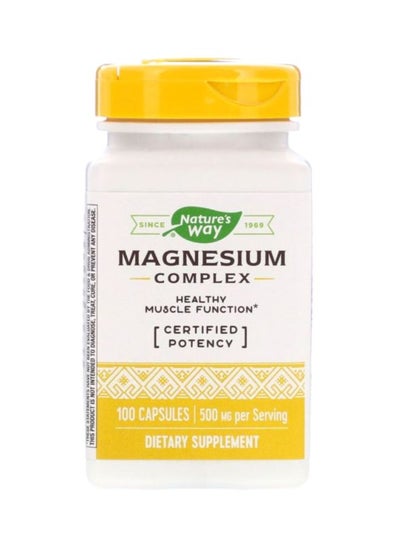 Buy Magnesium Complex Dietary Supplement - 100 Capsules in UAE