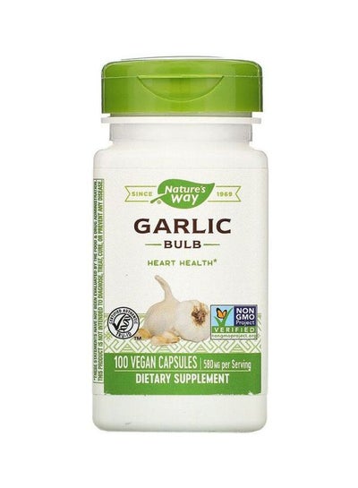 Buy Garlic Bulb Dietary Supplement - 100 Vegan Capsules in Saudi Arabia