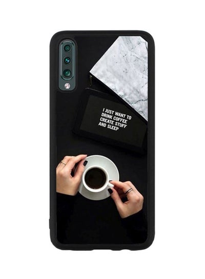 Buy Protective Case Cover For Samsung Galaxy A50 Black/White in Saudi Arabia