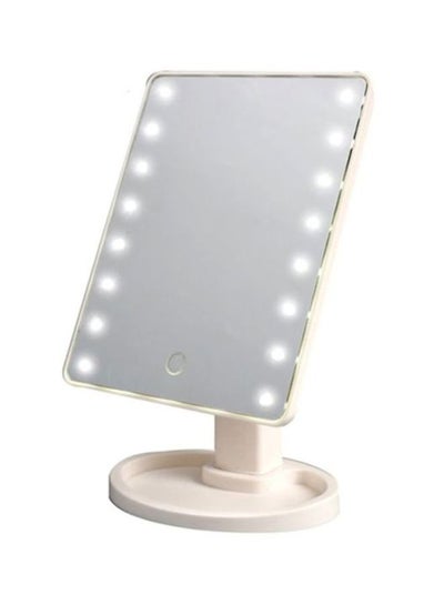 Buy Led Makeup Mirror white 29x18x8cm in Saudi Arabia