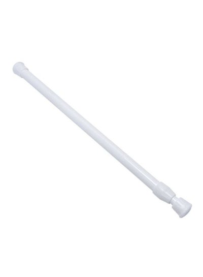 Buy Extendable Telescopic Spring Curtain Rod White in UAE