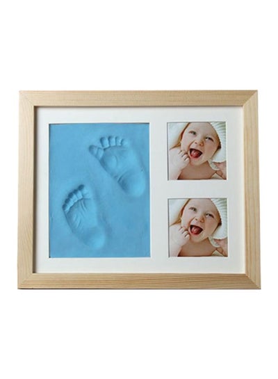 Buy Table Top Wooden Photo Frame Beige/Blue/White 28x23centimeter in UAE