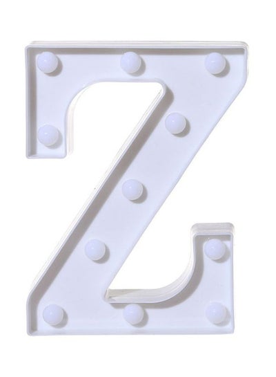 Buy Decorative Letter Z LED Light White 22X18X4.5cm in Saudi Arabia