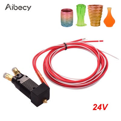 Buy 2 in 1 Out Dual Color Metal Hotend Extruder Kit With Cable Black/Red in UAE
