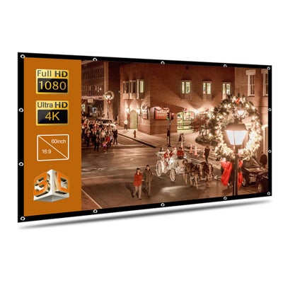 Buy Portable Foldable 16:9 HD Projector Screen LU-V5-336 White/Black in Saudi Arabia