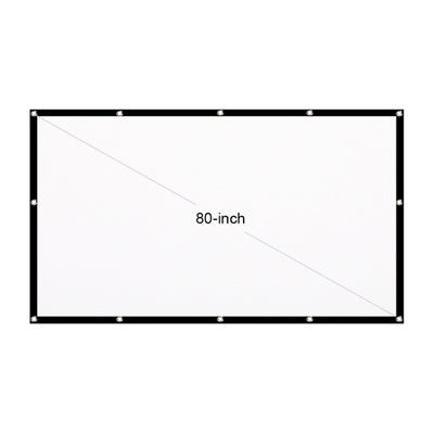 Buy Portable Foldable 16:9 HD Projector Screen LU-V5-347 White/Black in UAE