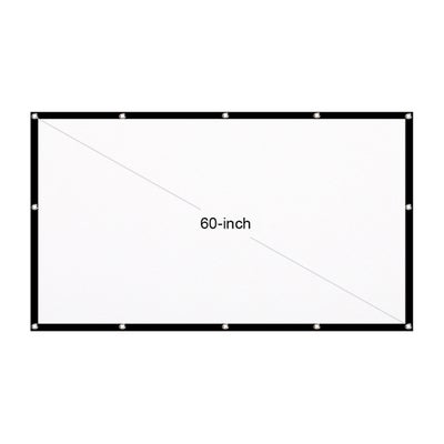 Buy Portable Foldable 16:9 HD Projector Screen LU-V5-349 White/Black in UAE