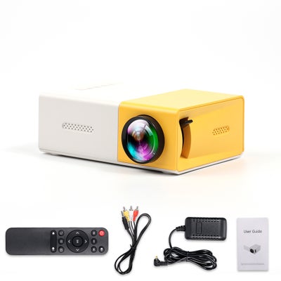 Buy Portable Mini Video Projector 56-LU Yellow&White in UAE