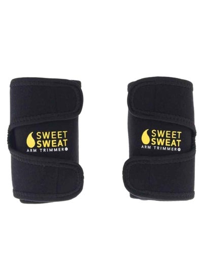 Buy Pair Of Sweet Sweat Arm Trimmer Black/Yellow in Saudi Arabia