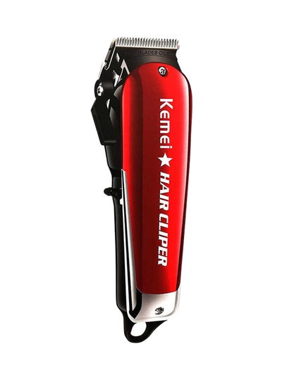 Buy Professional Hair Trimmer Red/Silver/Black in UAE