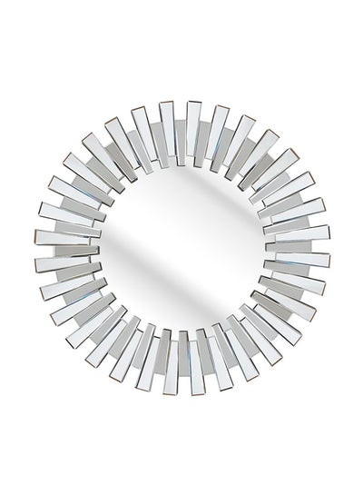 Buy Elegent Decor Wall Mirror Silver 76x76centimeter in Saudi Arabia