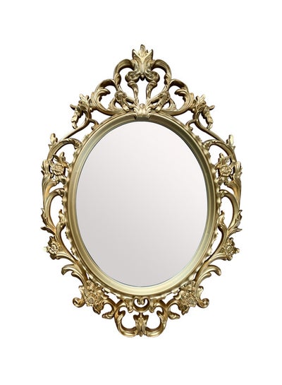 Buy Elegent Decor Wall Mirror Gold 83x58centimeter in Saudi Arabia