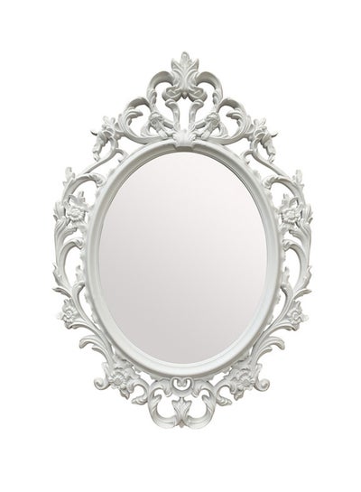 Buy Elegent Decor Wall Mirror White 83x58centimeter in Saudi Arabia