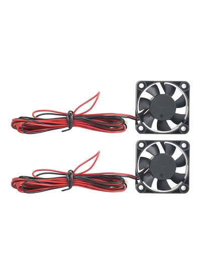 Buy 2-Piece  Brushless Cooling Fan Black/Red in Saudi Arabia