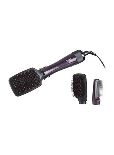 Buy Satin Hair Straightener Brush Black/Purple in Saudi Arabia