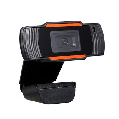 Buy 480P Fixed Focus USB Webcam Black/Orange in UAE