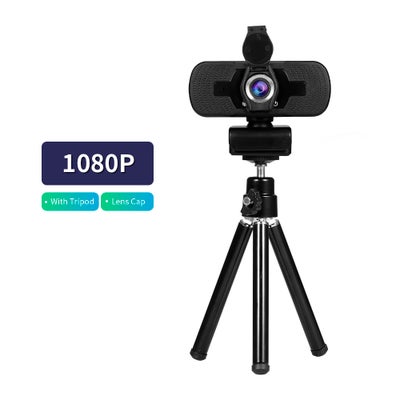 Buy 1080P HD Wide-Angle Webcam Black in Saudi Arabia