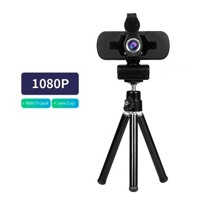 Buy 1080P HD Wide-Angle Webcam Black in UAE