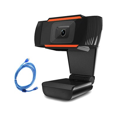 اشتري 1080P 2MP Wide-Angle HD Webcam أسود /برتقالي. في الامارات