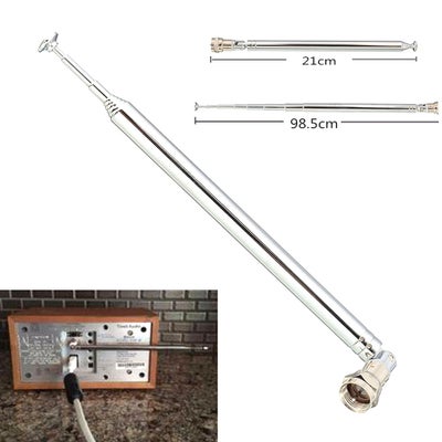 Buy Dab Radio Antenna 7 Section Radio Telescopic Antenna Silver in Saudi Arabia