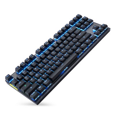 Buy Wireless Dual Mode Mechanical Keyboard With Blue Switch - English Black in UAE