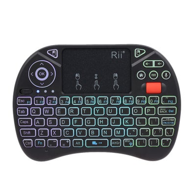 Buy i8X Plus 2.4GHz Backlit Wireless Keyboard with Touchpad - English Black in UAE