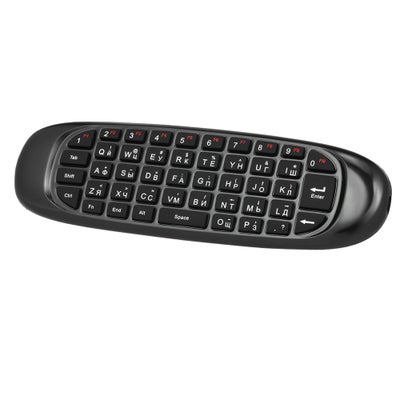 Buy 2.4G Air Mouse Wireless Keyboard - Russian/English Black in Saudi Arabia