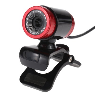 Buy USB 2.0 0.3 Million Pixels HD Web Camera Black/Red in UAE