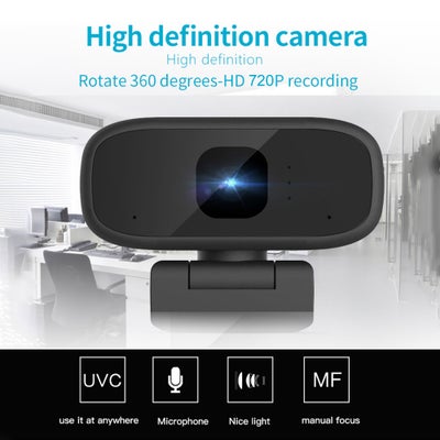 Buy Full HD 720P USB Mini Computer Webcam Grey in UAE