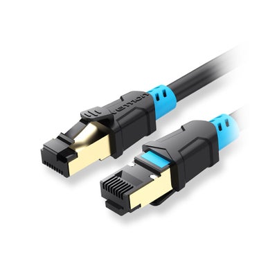 Buy Cat 6 Gigabit Fast Speed Flat Network Cable Black in Saudi Arabia