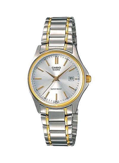 Buy Women's Enticer Water Resistant Analog Watch LTP-1183G-7A - 28 mm - Silver/Gold in UAE