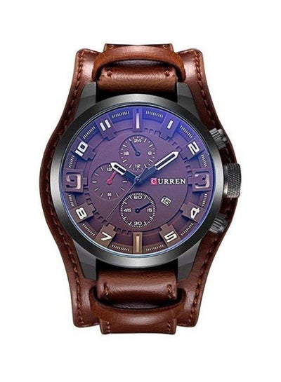 Buy Men's Water Resistant Analog Watch 8225 - 45 mm - Brown in UAE