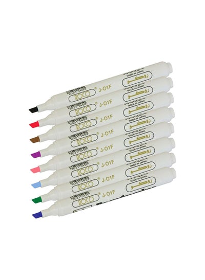 Buy 8-Piece Chisel Tip Whiteboard Marker Set White in Saudi Arabia