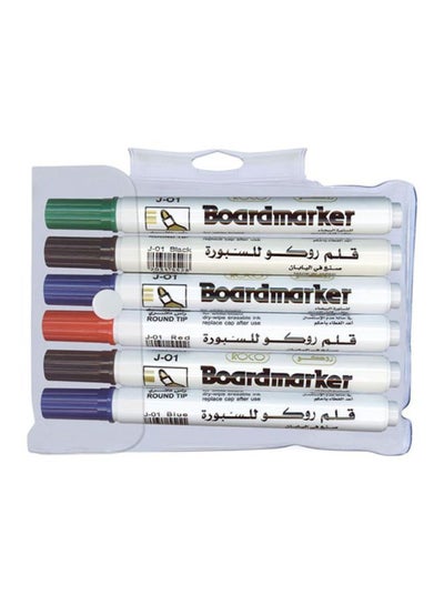 Buy 6-Piece Board Marker Set Multicolour in Saudi Arabia