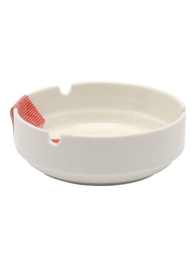 Buy Decorative Round Ashtray White 4.25inch in UAE