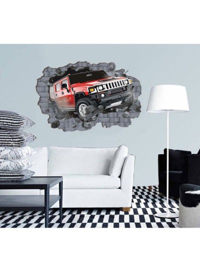 Buy Removable Wall Sticker Grey/Red in UAE