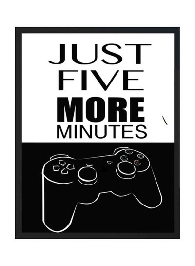 Buy Gamer Quote Printed Wooden Framed Wall Art White/Black 33x22x2centimeter in Saudi Arabia