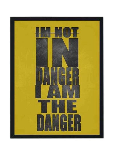 Buy Printed Wooden Framed Wall Art Yellow/Black 32 X 22 X 2centimeter in Saudi Arabia