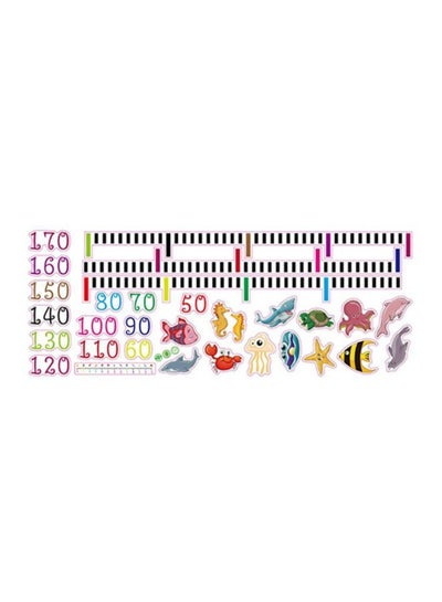 Buy Child Growth Height Measure Wall Sticker Multicolour 500x1x200mm in UAE