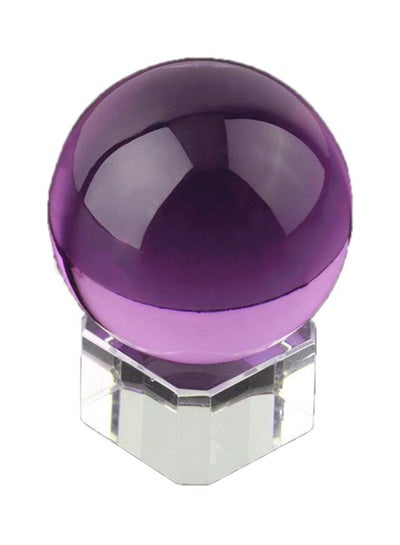 Buy Magic Crystal Healing Ball Sphere With Stand Purple 40x40x40ml in Saudi Arabia