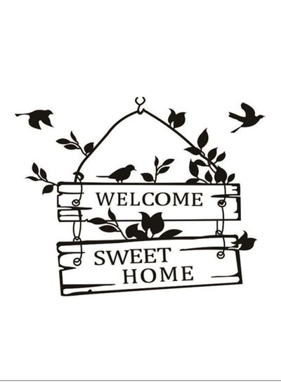 Buy Welcome Home Wall Sticker Black 30x30centimeter in UAE