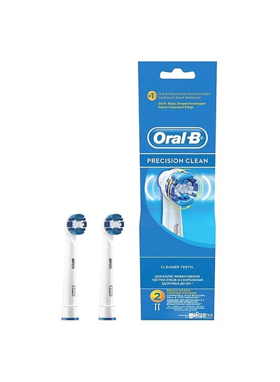 Buy Precision Clean Toothbrush Replacement Heads, EB20 (2 pcs) Multicolour 500grams in Egypt